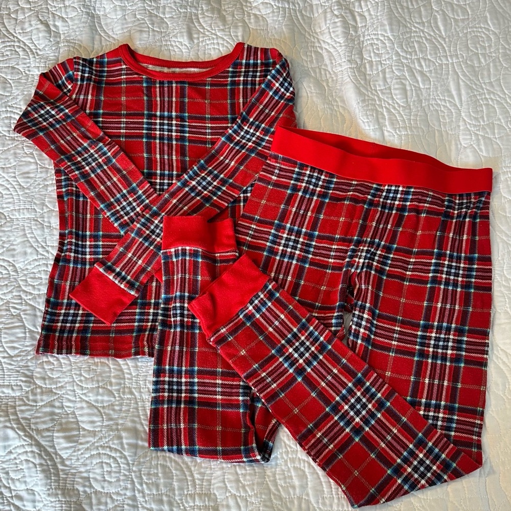 Plaid Red Kids Pajamas